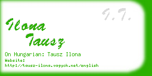 ilona tausz business card